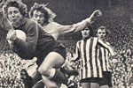 <span class="style1">Jim Montgomery saves at the feet of City striker Rodney Marsh</span>