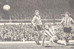 <span class="style1">Ron Guthrie volleys home the second goal from close range with nine minutes remaining</span>